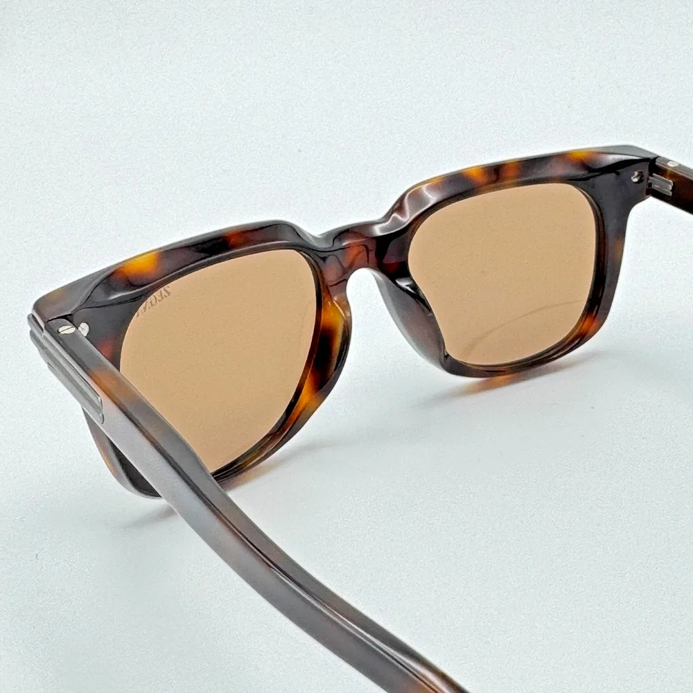 Ermenegildo Zegna Sunglasses EZ0248 52E Dark Havana Frame Brown Lens 50mm New